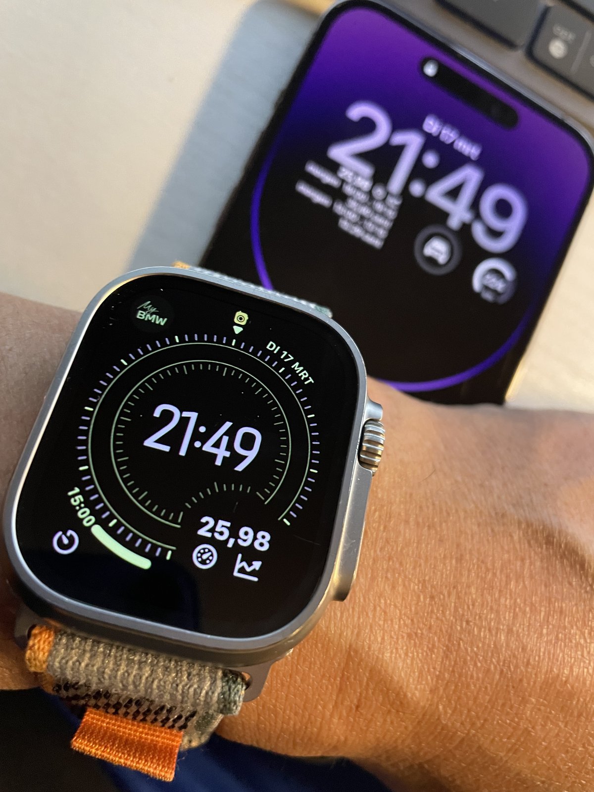 Sibber's Apple Watch complication showing the current electricity price